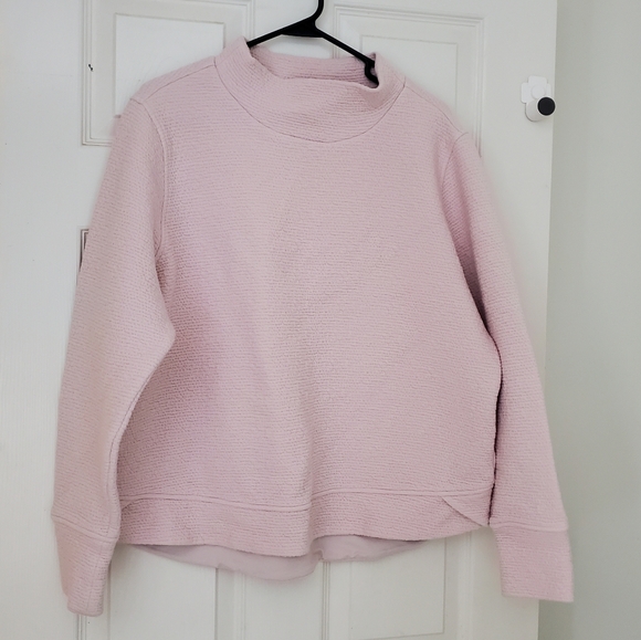 Calia Carrie Underwood Cloud Neck Crinkle Texture Pink Pull Over Sweater SZ:XL - Picture 1 of 7